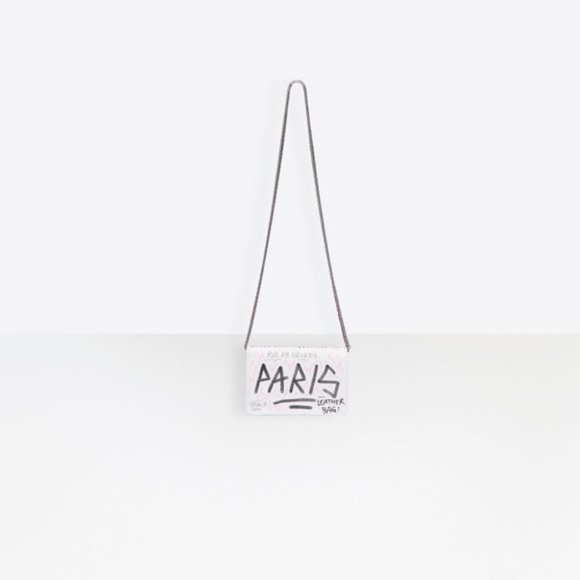 BALENCIAGA 'bb' Graffiti Print Leather Wallet - Picture 12 of 16